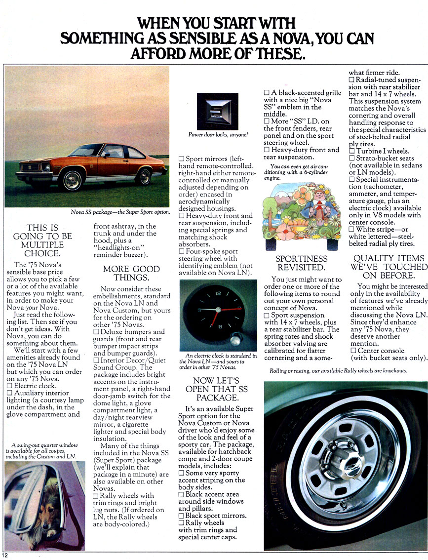1975 Chevrolet Nova Brochure Page 10